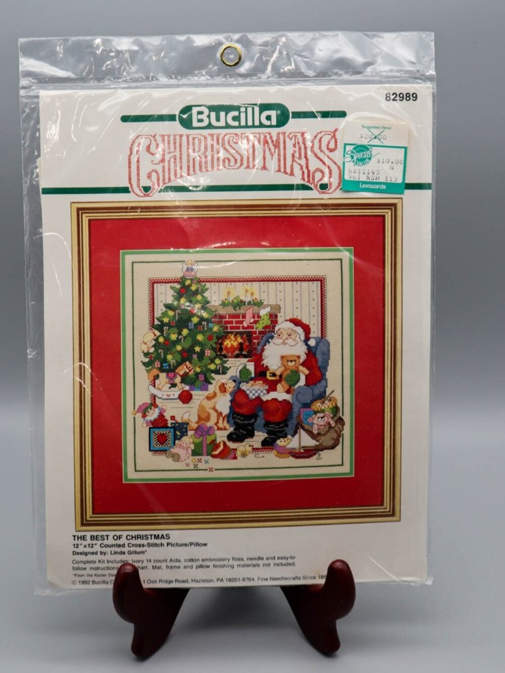 Vtg Bucilla The Best of Christmas Cross Stitch Sampler Kit #82989 Santa Claus